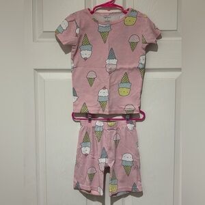 Carter's Peach Pajama Set with Ice Cream Design
